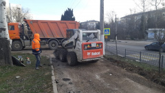 Гагаринский муниципалитет приступил к ремонту внутриквартальной дороги-«дублера» на ул. Вакуленчука