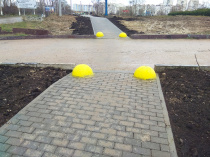 В Гагаринском районе продолжается благоустройство пешеходной сети