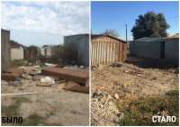 В бухте Казачья на месте демонтированных гаражей собрано 10 грузовых машин мусора